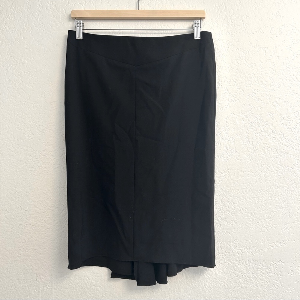 BCBG‎ MaxAzria Black Wool Pencil Skirt, Size 4